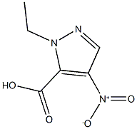 1-ethyl-4-nitro-1H-pyrazole-5-carboxylic acid Struktur