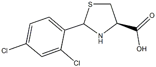 2-(2,4-dichlorophenyl)-1,3-thiazolidine-4-carboxylic acid 化学構造式