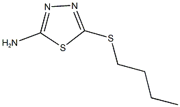 5-(butylsulfanyl)-1,3,4-thiadiazol-2-amine 化学構造式