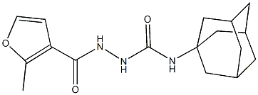 N-(1-adamantyl)-2-(2-methyl-3-furoyl)hydrazinecarboxamide Struktur