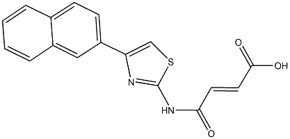 4-{[4-(2-naphthyl)-1,3-thiazol-2-yl]amino}-4-oxo-2-butenoic acid Struktur
