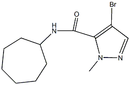 4-bromo-N-cycloheptyl-1-methyl-1H-pyrazole-5-carboxamide,,结构式