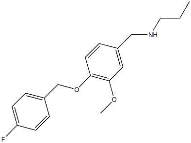 N-{4-[(4-fluorobenzyl)oxy]-3-methoxybenzyl}-N-propylamine Structure