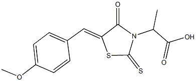 2-[5-(4-methoxybenzylidene)-4-oxo-2-thioxo-1,3-thiazolidin-3-yl]propanoic acid,,结构式