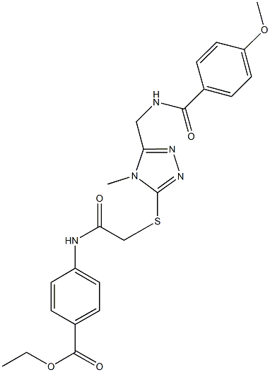 ethyl 4-({[(5-{[(4-methoxybenzoyl)amino]methyl}-4-methyl-4H-1,2,4-triazol-3-yl)sulfanyl]acetyl}amino)benzoate