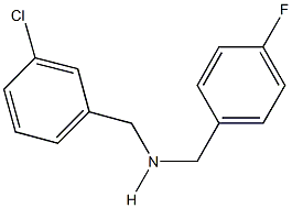 N-(3-chlorobenzyl)-N-(4-fluorobenzyl)amine Structure