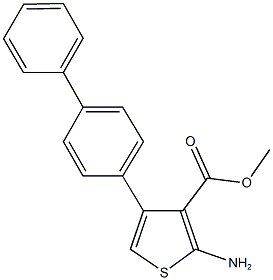 methyl 2-amino-4-[1,1'-biphenyl]-4-yl-3-thiophenecarboxylate Struktur