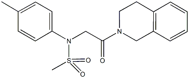 N-[2-(3,4-dihydro-2(1H)-isoquinolinyl)-2-oxoethyl]-N-(4-methylphenyl)methanesulfonamide Struktur