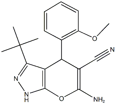  6-amino-3-tert-butyl-4-(2-methoxyphenyl)-1,4-dihydropyrano[2,3-c]pyrazole-5-carbonitrile