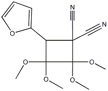  4-(2-furyl)-2,2,3,3-tetramethoxy-1,1-cyclobutanedicarbonitrile