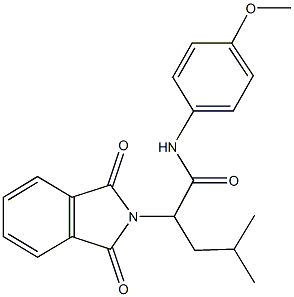 2-(1,3-dioxo-1,3-dihydro-2H-isoindol-2-yl)-N-(4-methoxyphenyl)-4-methylpentanamide,,结构式