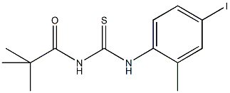 N-(2,2-dimethylpropanoyl)-N'-(4-iodo-2-methylphenyl)thiourea Struktur