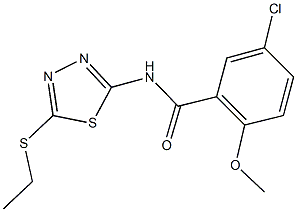  5-chloro-N-[5-(ethylsulfanyl)-1,3,4-thiadiazol-2-yl]-2-methoxybenzamide