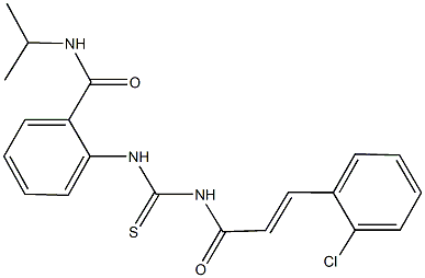 2-[({[3-(2-chlorophenyl)acryloyl]amino}carbothioyl)amino]-N-isopropylbenzamide 结构式