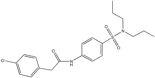 2-(4-chlorophenyl)-N-{4-[(dipropylamino)sulfonyl]phenyl}acetamide Structure