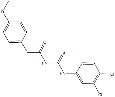 N-(3,4-dichlorophenyl)-N'-[(4-methoxyphenyl)acetyl]thiourea Struktur