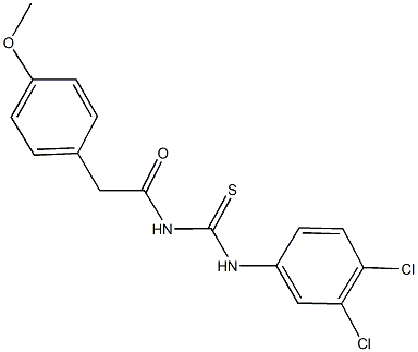 N-(3,4-dichlorophenyl)-N'-[(4-methoxyphenyl)acetyl]thiourea,,结构式