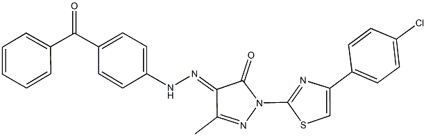 1-[4-(4-chlorophenyl)-1,3-thiazol-2-yl]-3-methyl-1H-pyrazole-4,5-dione 4-[(4-benzoylphenyl)hydrazone]