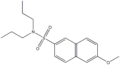 6-methoxy-N,N-dipropyl-2-naphthalenesulfonamide Struktur