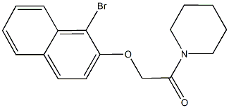 1-bromo-2-naphthyl 2-oxo-2-(1-piperidinyl)ethyl ether 结构式