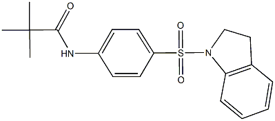 N-[4-(2,3-dihydro-1H-indol-1-ylsulfonyl)phenyl]-2,2-dimethylpropanamide Structure