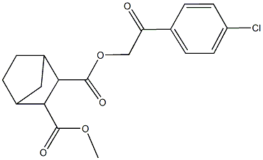 2-[2-(4-chlorophenyl)-2-oxoethyl] 3-methyl bicyclo[2.2.1]heptane-2,3-dicarboxylate Structure