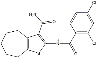 2-[(2,4-dichlorobenzoyl)amino]-5,6,7,8-tetrahydro-4H-cyclohepta[b]thiophene-3-carboxamide