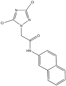 2-(3,5-dichloro-1H-1,2,4-triazol-1-yl)-N-(2-naphthyl)acetamide 化学構造式