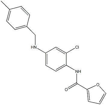 N-{2-chloro-4-[(4-methylbenzyl)amino]phenyl}-2-furamide Structure