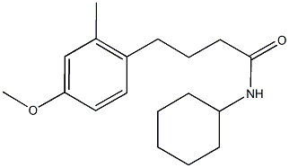 N-cyclohexyl-4-(4-methoxy-2-methylphenyl)butanamide Struktur