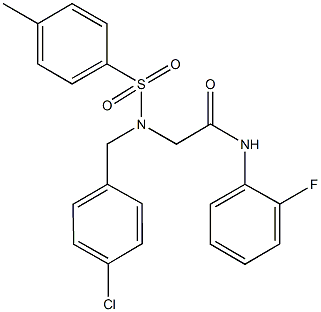 2-{(4-chlorobenzyl)[(4-methylphenyl)sulfonyl]amino}-N-(2-fluorophenyl)acetamide