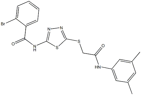 2-bromo-N-(5-{[2-(3,5-dimethylanilino)-2-oxoethyl]sulfanyl}-1,3,4-thiadiazol-2-yl)benzamide