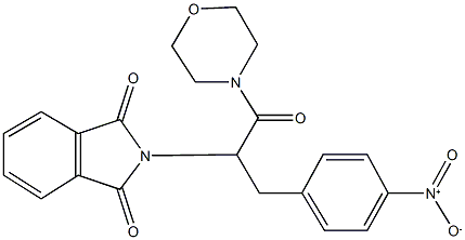 2-[1-{4-nitrobenzyl}-2-(4-morpholinyl)-2-oxoethyl]-1H-isoindole-1,3(2H)-dione Struktur