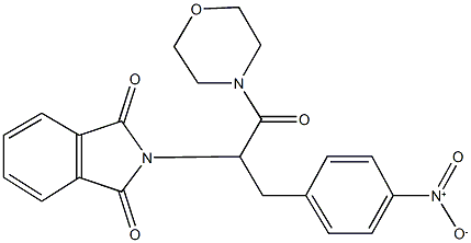 2-[1-{4-nitrobenzyl}-2-(4-morpholinyl)-2-oxoethyl]-1H-isoindole-1,3(2H)-dione 结构式