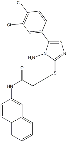2-{[4-amino-5-(3,4-dichlorophenyl)-4H-1,2,4-triazol-3-yl]thio}-N-(2-naphthyl)acetamide,,结构式