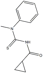 N'-(cyclopropylcarbonyl)-N-methyl-N-phenylthiourea Struktur