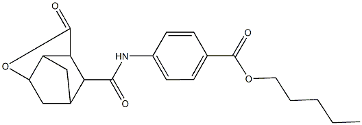 pentyl 4-{[(5-oxo-4-oxatricyclo[4.2.1.0~3,7~]non-9-yl)carbonyl]amino}benzoate,,结构式