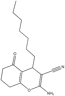 2-amino-4-heptyl-5-oxo-5,6,7,8-tetrahydro-4H-chromene-3-carbonitrile