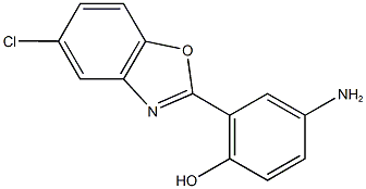 4-amino-2-(5-chloro-1,3-benzoxazol-2-yl)phenol 结构式