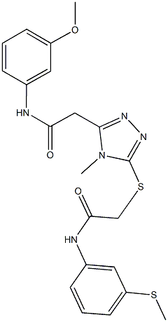 2-({5-[2-(3-methoxyanilino)-2-oxoethyl]-4-methyl-4H-1,2,4-triazol-3-yl}sulfanyl)-N-[3-(methylsulfanyl)phenyl]acetamide Struktur