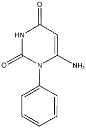 6-amino-1-phenyl-2,4(1H,3H)-pyrimidinedione 化学構造式