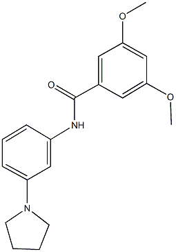 3,5-dimethoxy-N-[3-(1-pyrrolidinyl)phenyl]benzamide