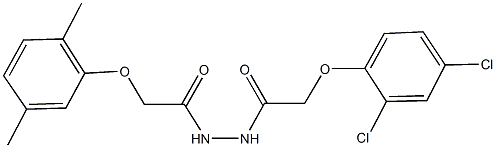 N'-[(2,4-dichlorophenoxy)acetyl]-2-(2,5-dimethylphenoxy)acetohydrazide 结构式