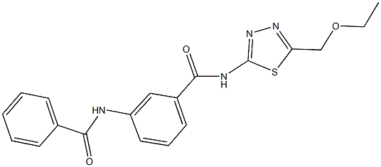 3-(benzoylamino)-N-[5-(ethoxymethyl)-1,3,4-thiadiazol-2-yl]benzamide