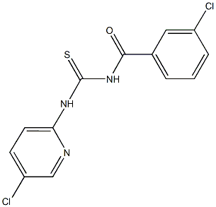 N-(3-chlorobenzoyl)-N'-(5-chloro-2-pyridinyl)thiourea 结构式