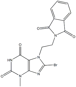 8-bromo-7-[2-(1,3-dioxo-1,3-dihydro-2H-isoindol-2-yl)ethyl]-3-methyl-3,7-dihydro-1H-purine-2,6-dione