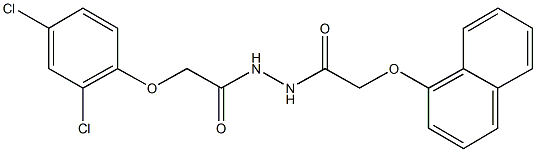 N'-[(2,4-dichlorophenoxy)acetyl]-2-(1-naphthyloxy)acetohydrazide,,结构式