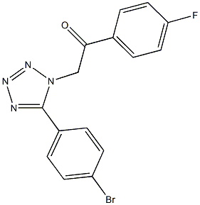 2-[5-(4-bromophenyl)-1H-tetraazol-1-yl]-1-(4-fluorophenyl)ethanone Structure