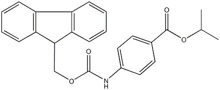 isopropyl 4-{[(9H-fluoren-9-ylmethoxy)carbonyl]amino}benzoate Struktur