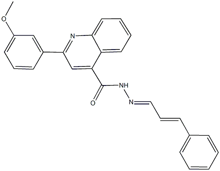 2-(3-methoxyphenyl)-N'-(3-phenyl-2-propenylidene)-4-quinolinecarbohydrazide,,结构式